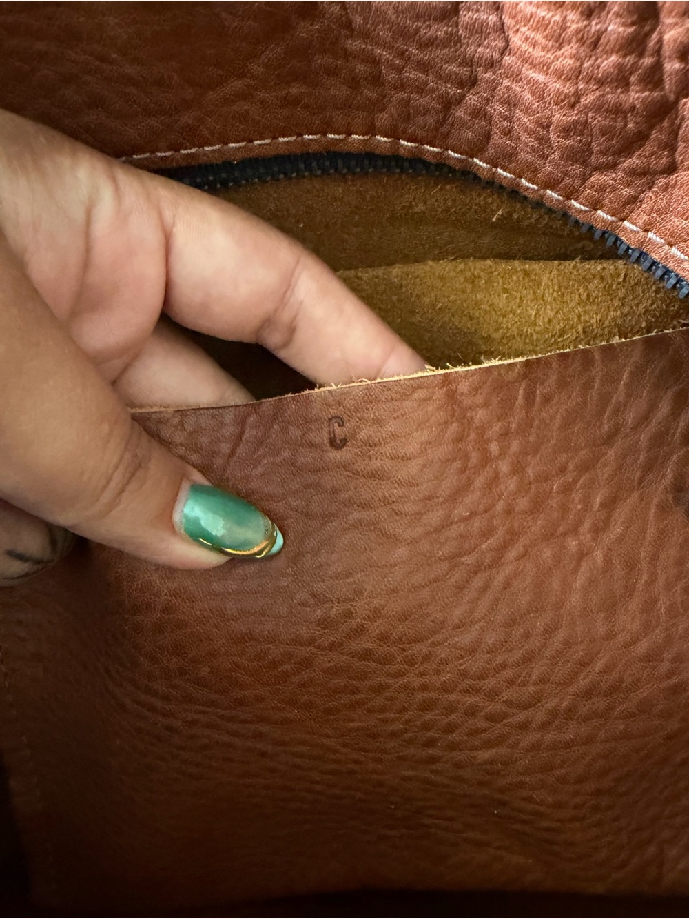 Go Forth Goods medium Avery tote in saddle - Picture 11 of 15